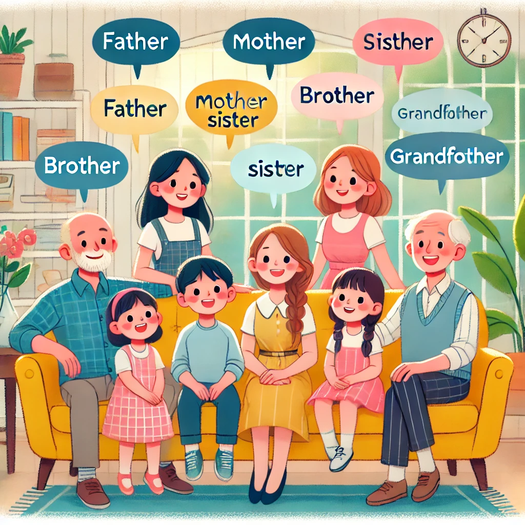 membros da família em inglês