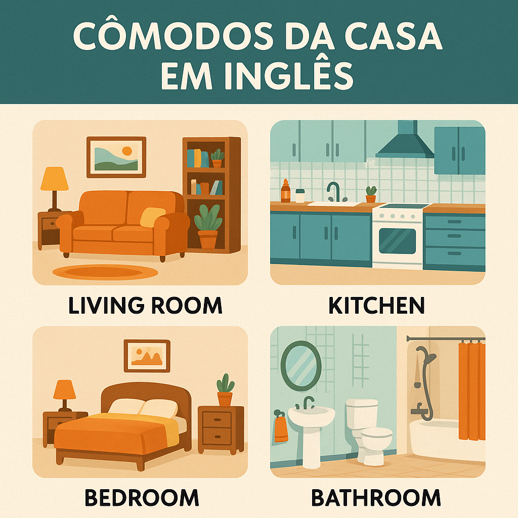 Cômodos da Casa em Inglês: Principais Nomes com Exemplos